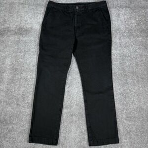 Bandanny Pants Men's 33x29 Black Slim Fit Straight Leg Comfort Stretch‎ Chino